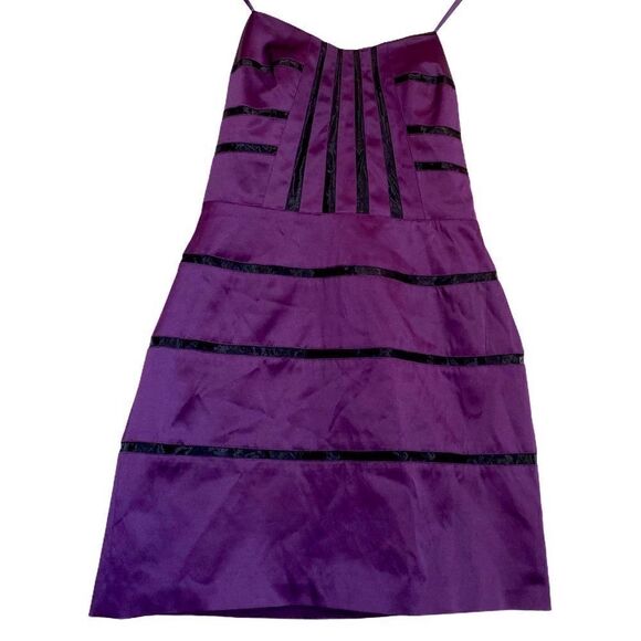 BCBGENERATION Strapless Purple Black Mini Dress 6 - Picture 1 of 5